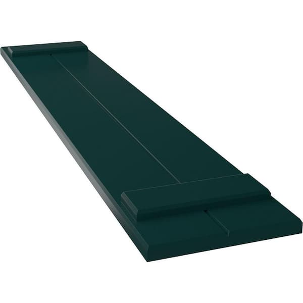 Ekena Millwork 10 3/4" x 46" True Fit PVC Two Board Joined Board-n-Batten Shutters, Raisin Brown (Per Pair)