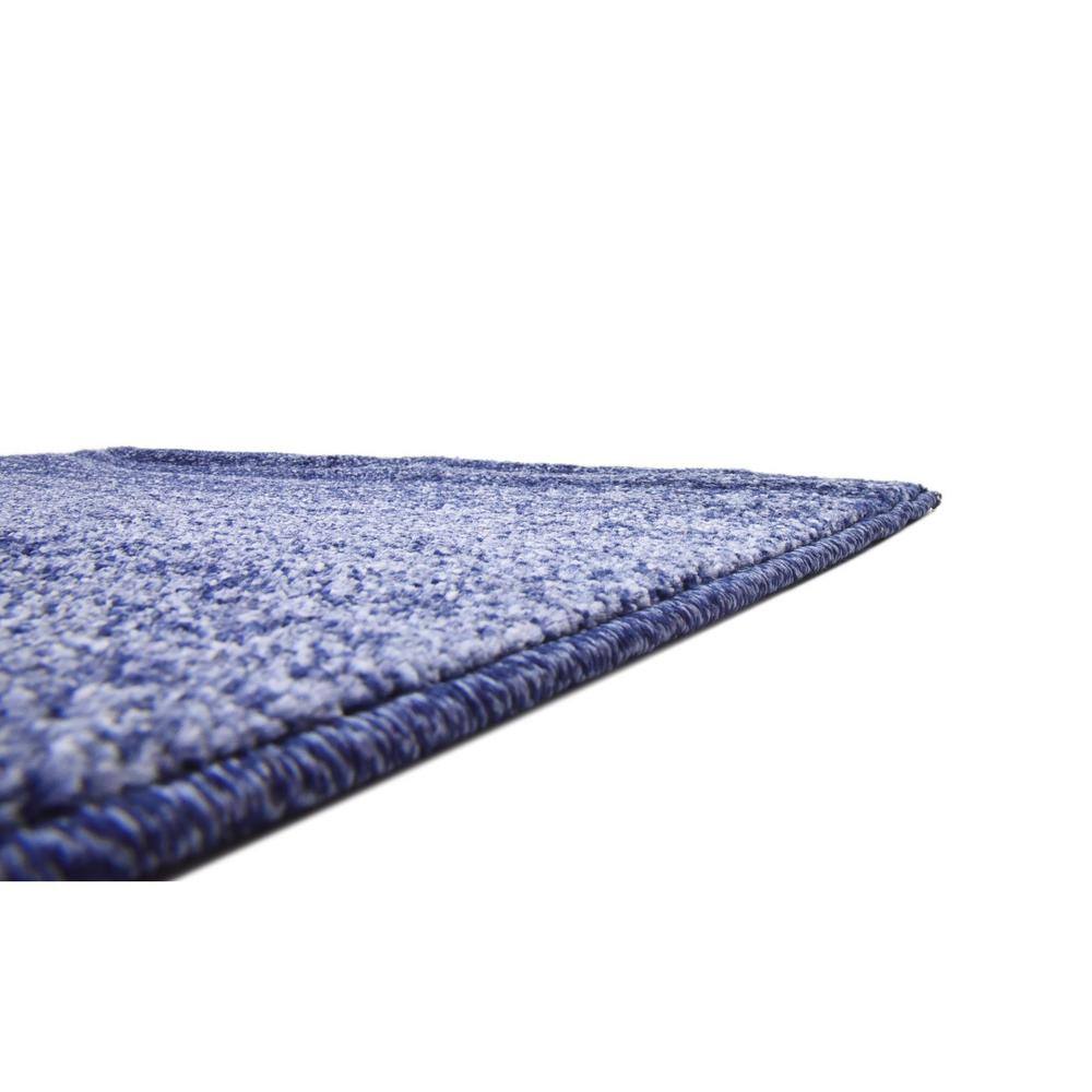 Navy Blue Tufted Stain-Resistant Rectangular Rug