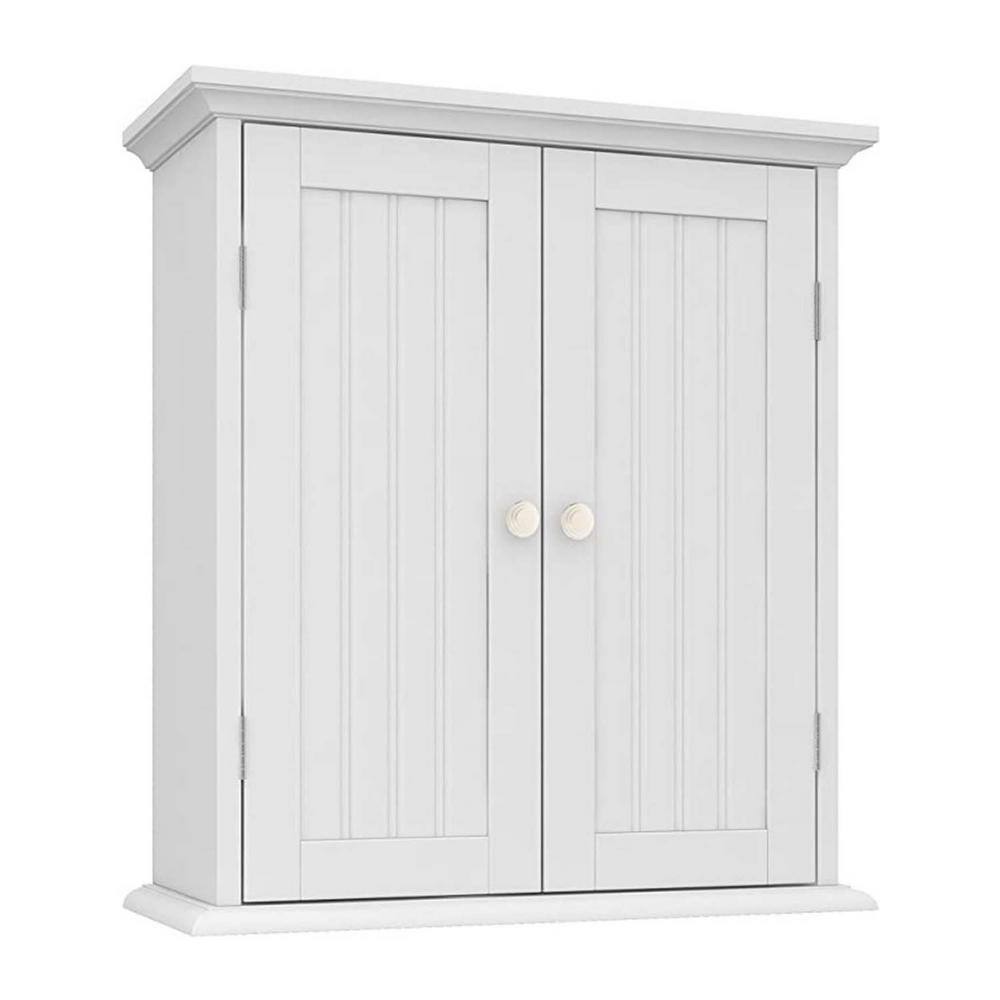 21.1 in. W x 8.8 in. D x 24 in. H Bathroom Storage Wall Cabinet in White wi