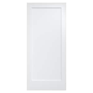 Shaker 26 in. x 80 in. 1 Panel Solid Core White Primed Pine Interior Door Slab
