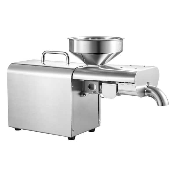 Automatic Oil Press Machine 8.27 LBS/H Capacity, 750W Electric Oil Extractor 122℉-572℉ Hot Pressing for Peanuts Sesame