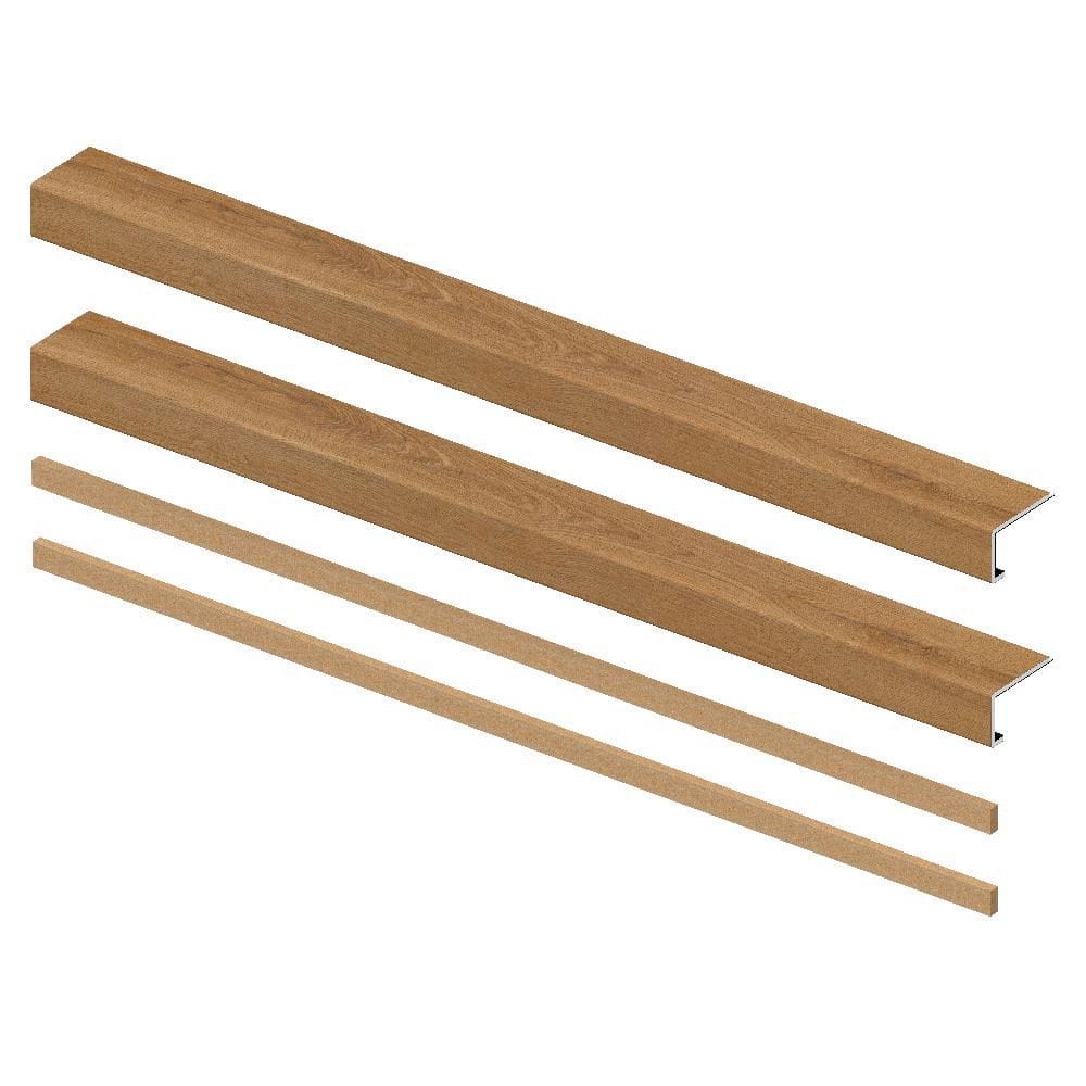 Hill Valley Oak 6.5mm x 46 in. x 4 in. Exact Match Large Square Nose Open Stair Return/Landing Kit (2-Pack) price history on PriceWatchPro