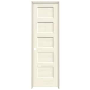 24 in. x 80 in. Conmore French Vanilla Paint Smooth Hollow Core Molded Composite Single Prehung Interior Door