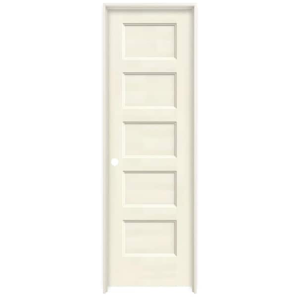 JELD-WEN 24 in. x 80 in. Conmore French Vanilla Paint Smooth Solid Core Molded Composite Single Prehung Interior Door