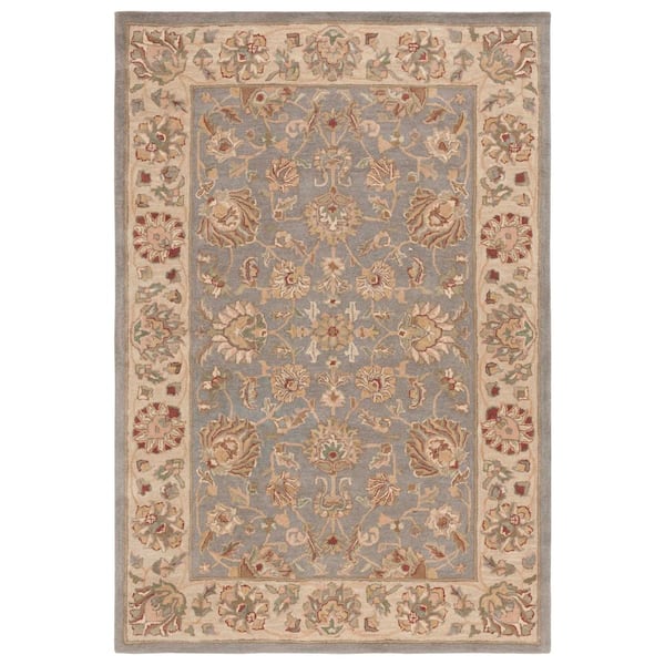 SAFAVIEH Heritage Blue/Beige 8 ft. x 10 ft. Antique Border Area Rug