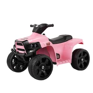 6-Volt Kids Ride on ATV Car 4 Wheelers Electric Quad with Horn and LED Lights, Pink