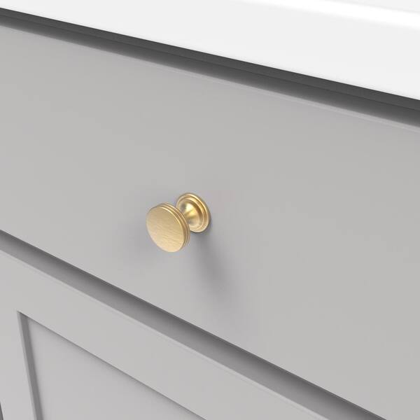 Hickory Hardware Forge Brushed Brass Cabinet Knob at The Knob Shop