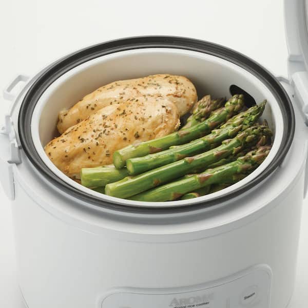 Aroma Mini 3-Cup Digital Cool Touch Rice Cooker - White, Easy-to-Use  Programmable Controls, Keep-Warm Setting