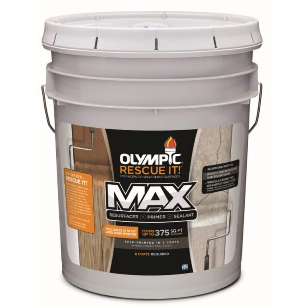 Olympic 5 Gal. Rescue It Max Base 2-Resurfacer with Primer and Sealant ...