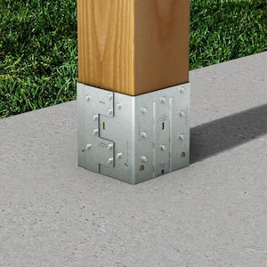 MPBZ ZMAX Galvanized Moment Post Base for 8x8 Nominal Lumber with SDS Screws
