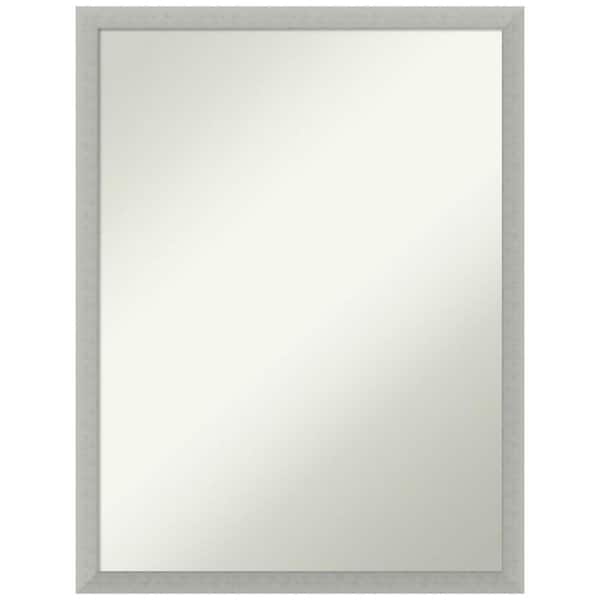 Amanti Art Silver Leaf 19.5 in. W x 25.5 in. H Non-Beveled Wood Bathroom Wall Mirror in Silver