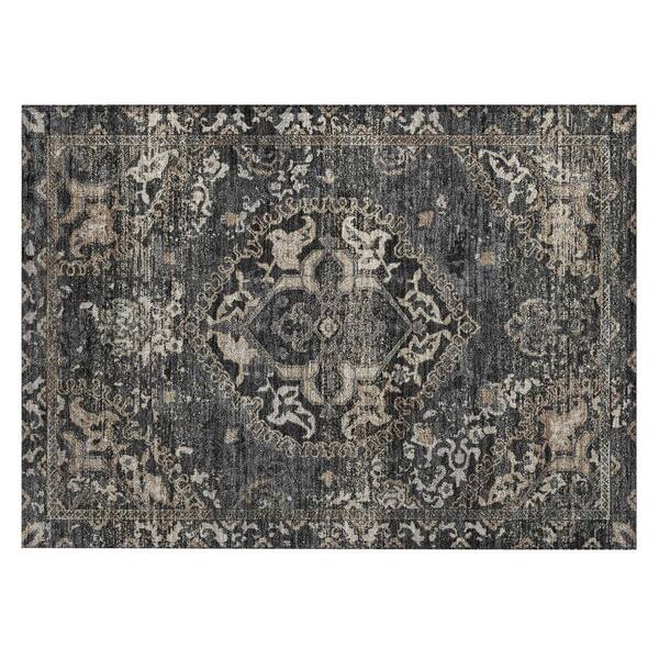 Chantille Machine Washable Indoor/Outdoor Abstract ACN3169 Black 2 ft. x 3 ft. Accent Rug