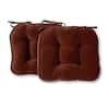 ACHIM Chase Burgundy Solid Tufted Chair Seat Cushion Chair Pad (Set of 2)  CHCHPDBU14 - The Home Depot