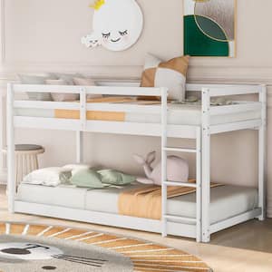 White High Quality Twin Over Twin Bunk Bed