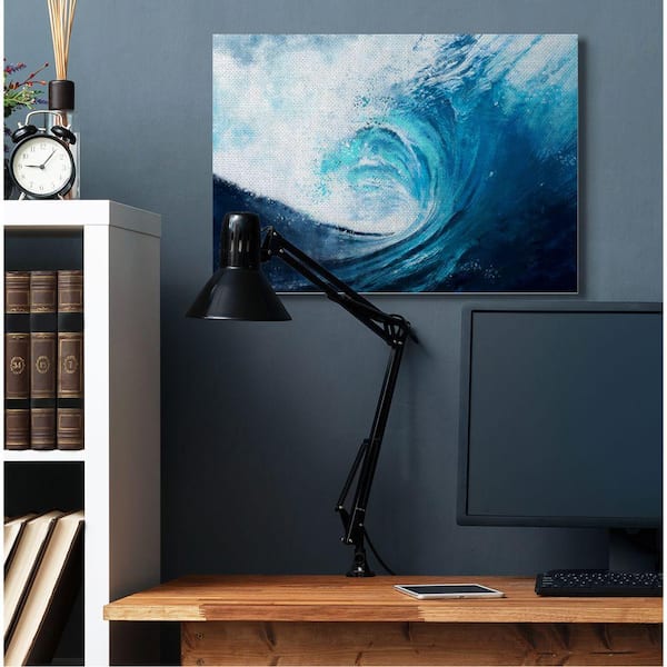 Stupell Industries Cresting Ocean Wave Blue Beach Painting Canvas Wall Art, 30 x 40, byZiwei Li