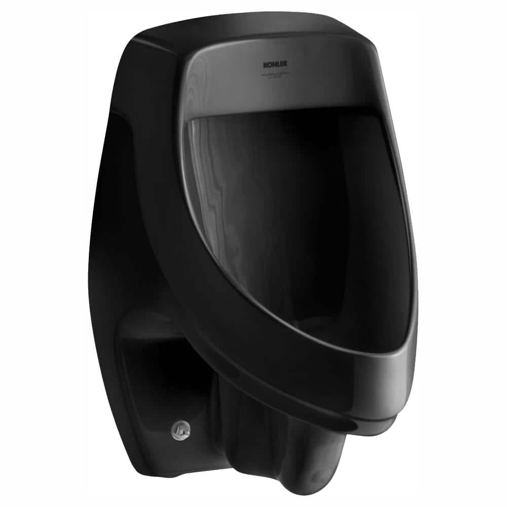 KOHLER Dexter 1.0 GPF Urinal with Rear Spud in Black Black