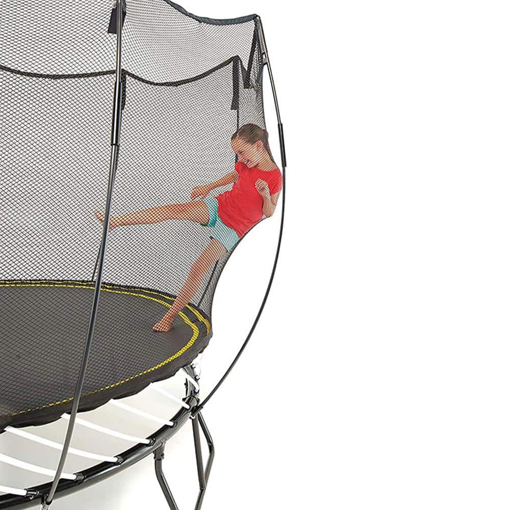 Black Medium Oval Springless Trampoline with Safety Enclosure