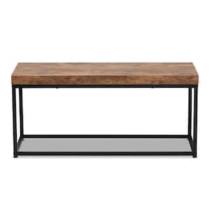 Bardot Brown Bench (17.7 in. H x 39.4 in. W x 15.7 in. D)