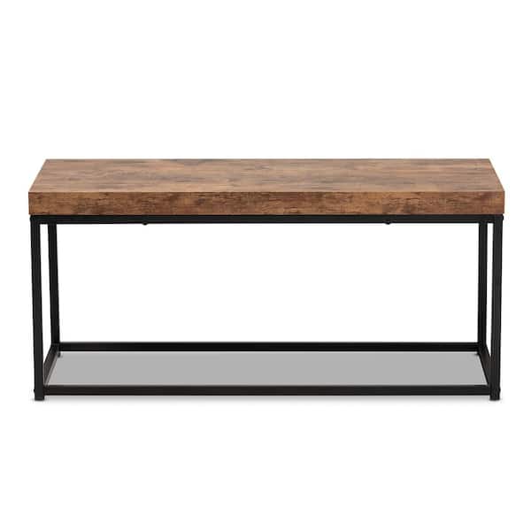 Bardot Brown Bench (17.7 in. H x 39.4 in. W x 15.7 in. D)