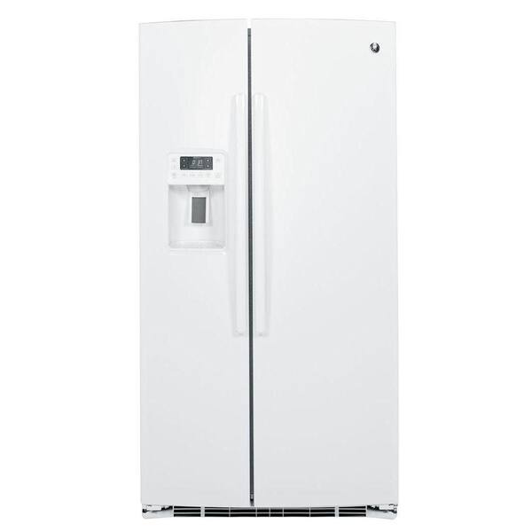 GE Profile 25.9 cu. ft. Side by Side Refrigerator in White