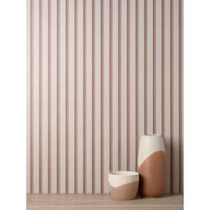 Reggie Blush Pink Vertical Slats Wallpaper Sample