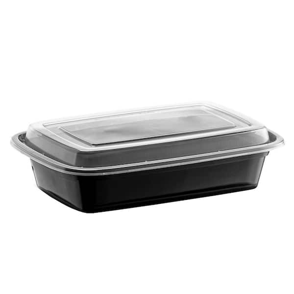 Angel Sar 50-Pack 28 Oz. Microwave Safe Food Storage Containers with Lids, Reusable Meal Prep Containers