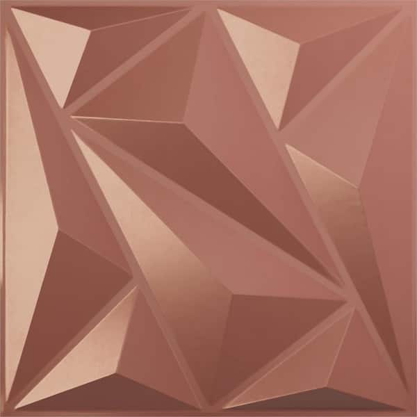 Ekena Millwork 19 5/8 in. x 19 5/8 in. Marquise EnduraWall Decorative 3D Wall Panel, Champagne Pink (12-Pack for 32.04 Sq. Ft.)
