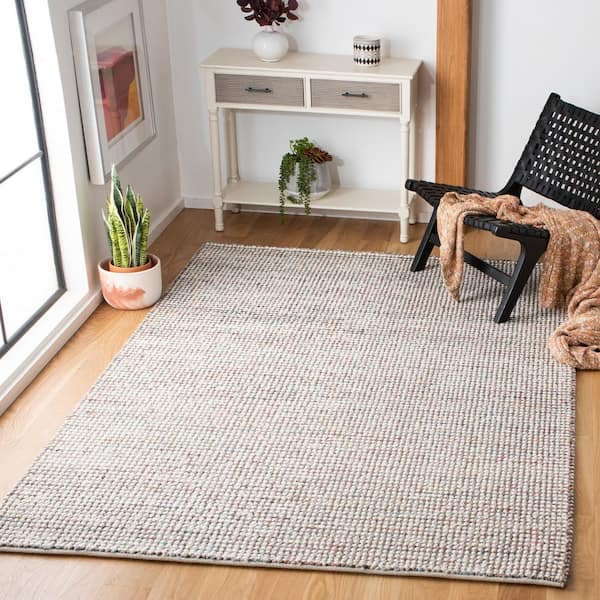 Vermont 8 ft. x 10 ft. Ivory/Gray Knitted Area Rug