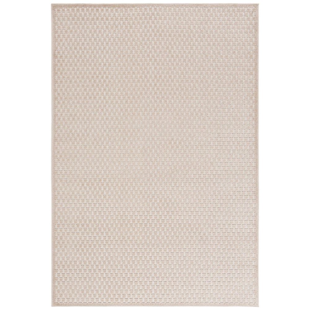 Stella Beige 8 ft. x 10 ft. Solid High-Low Tile Indoor/Outdoor Area Rug price history on PriceWatchPro