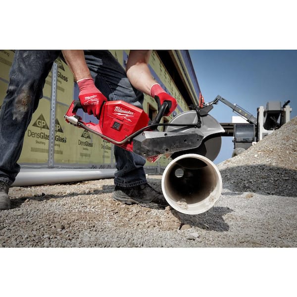 Milwaukee - M18 FUEL ONE-KEY 18V Lithium-Ion Brushless Cordless 9 in. Cut Off Saw Kit W/(2) 12.0Ah Batteries & Rapid Charger