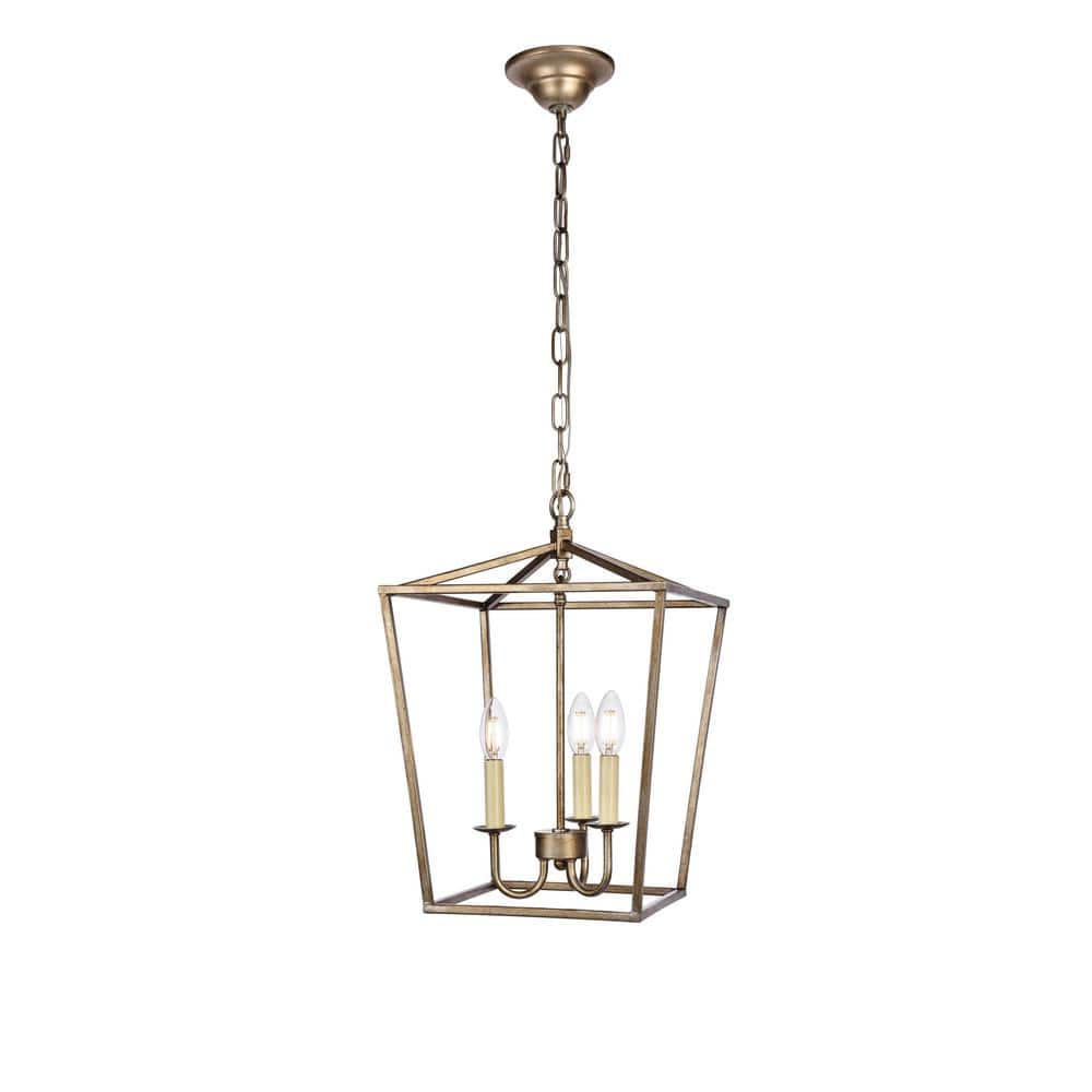 Timeless Home Mason 12.5 in. W x 18.25 in. H 3-Light Vintage Silver ...