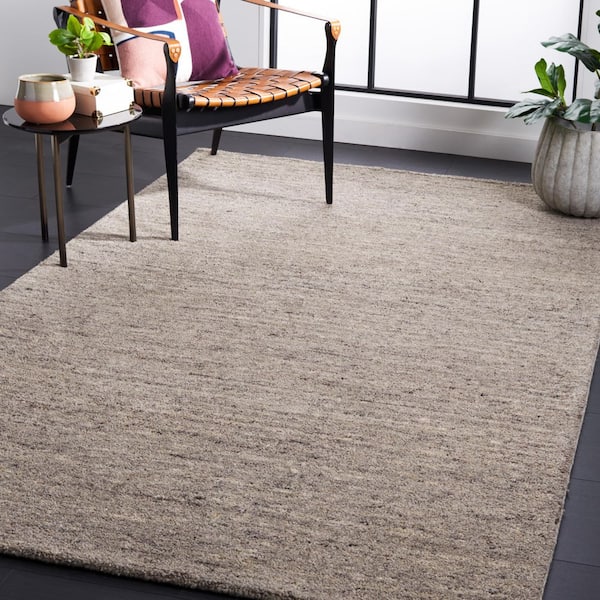 Himalaya Light Grey 8 ft. x 10 ft. Solid Color Area Rug