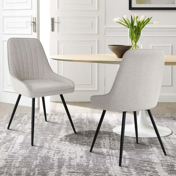 Elevens Boston Beige Upholstered Side Chair Set of 2 BOSTON BEIGE