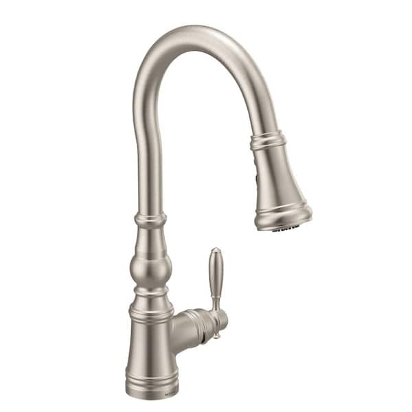Weymouth Spot Resist Stainless 16.73 in. H Pull Down Sprayer Kitchen Faucet with 360 Degree Spout Swivel and Power Boost