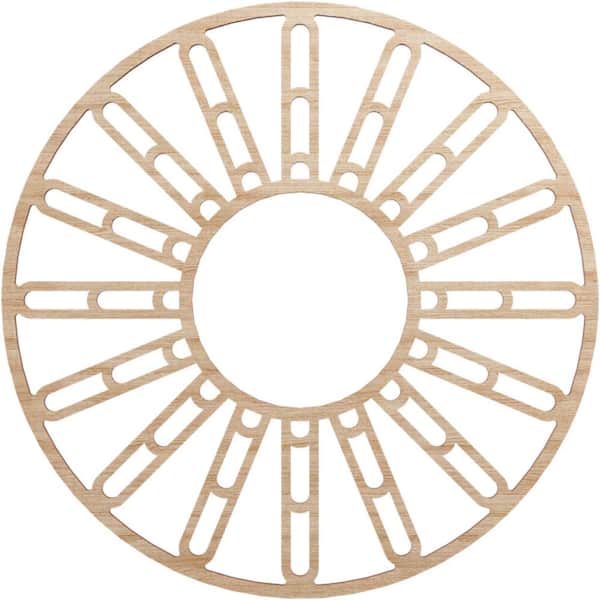 0.25 in. x 8 in. x 22 in. Wood Medallion Moulding