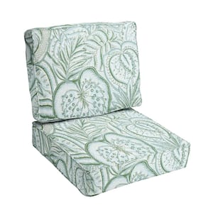 23 x 23.5 Deep Seating Indoor/Outdoor Cushion Chair Set in Sunbrella Sensibility Spring