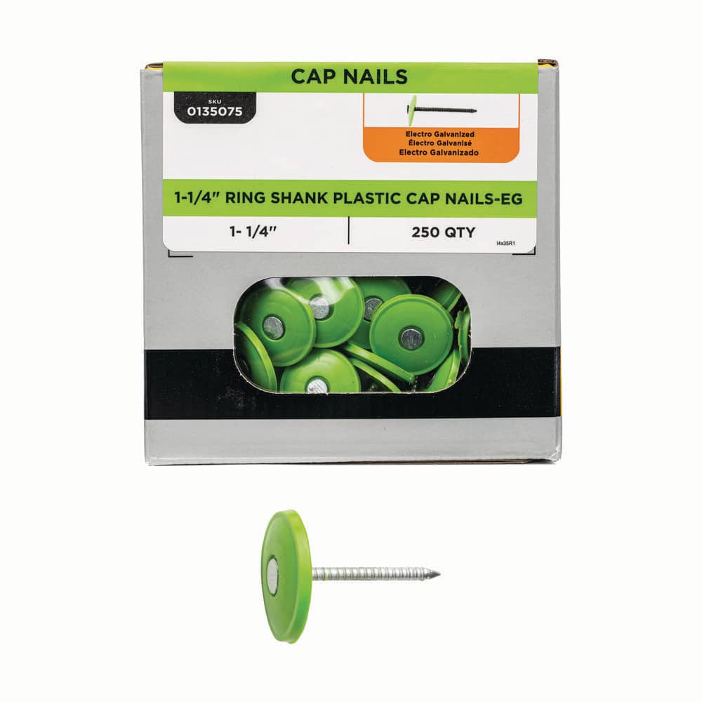 1-1/4 in. x 12-gauge Electrogalvanized Ring Shank Plastic Cap Roofing Nail (250-Pack) price history on PriceWatchPro
