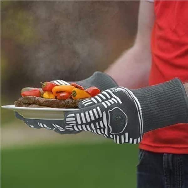Cubilan BBQ Gloves, Black Grilling Gloves Heat Resistant Oven Gloves, Long  Waterproof Non-Slip Pot Holder B01KZBY806FDL - The Home Depot
