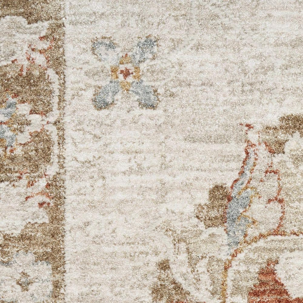 5' X 8' Ivory Floral Power Loom Distressed Area Rug price history on PriceWatchPro