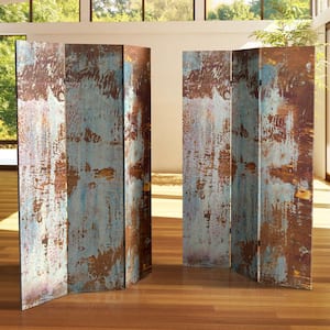 6 ft. Rust Printed 3-Panel Room Divider