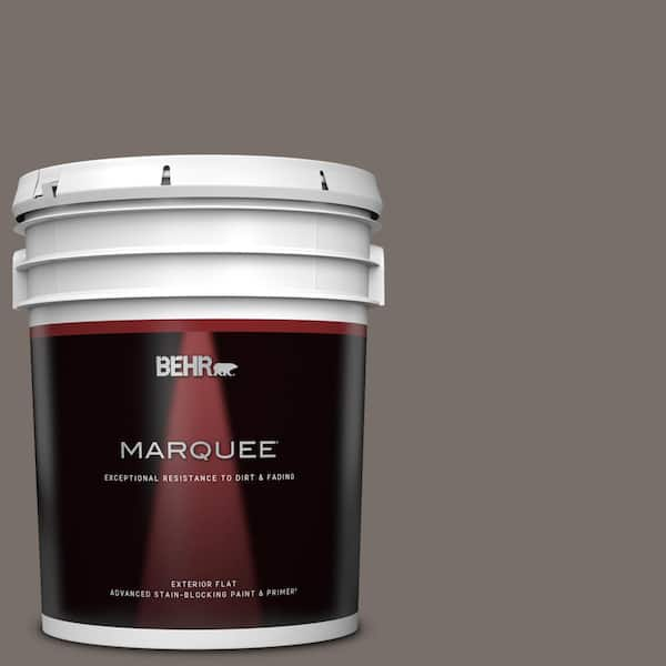 BEHR MARQUEE 5 gal. #BNC-37 Gray Owl Flat Exterior Paint & Primer