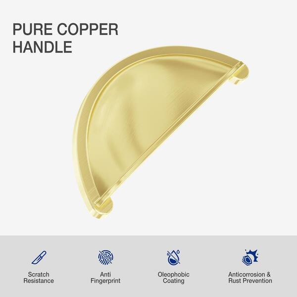 COPES 3枚セット FUN SUN WIN Franklin Brass Cup (10-Pack) Cabinet Handles 3