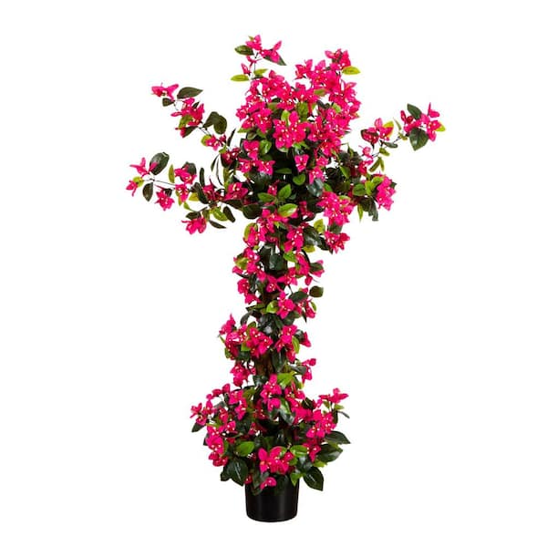 4 ft. UV Resistant Artificial Spiral Bougainvillea Tree (Indoor/Outdoor)
