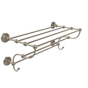 Satin Chrome Allied Brass WP-HTL/36-5-SCH Waverly Place Collection 36 Inch Train Rack Towel Shelf Satin Chrome Allied Brass WP-HTL/36-5-SCH Waverly Place Collection 36 Inch Train Rack Towel Shelf