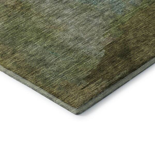 Mayfield Premium Machine Washable Abstract AMF1100 Green 3 ft. x 4 ft. Area Rug