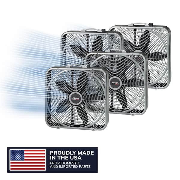 Power Plus 20 in. 3 Speed Box Fan