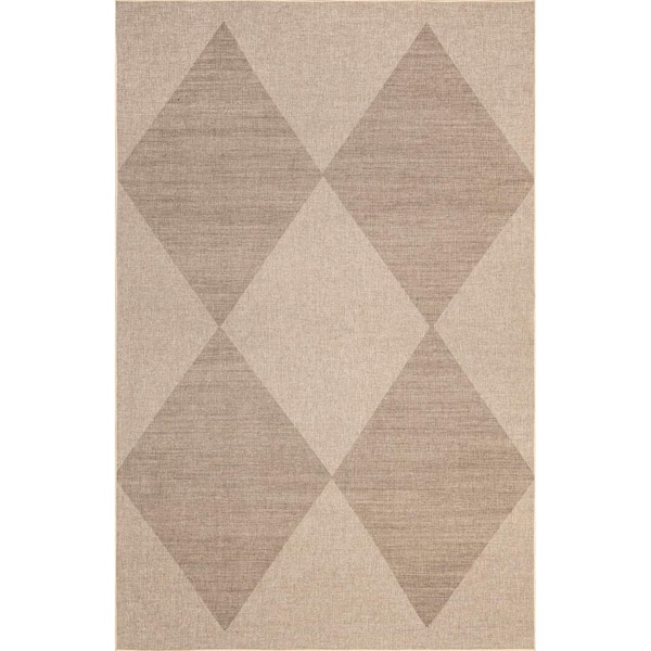 nuLOOM Simple Diamond Easy-Jute Machine Washable Natural 4 ft. x 6 ft. Area  Rug BIWL19A-406 - The Home Depot