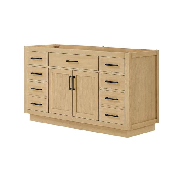 Beckett TK 59 in. Bath Vanity Cabinet without Top in Rift Oak