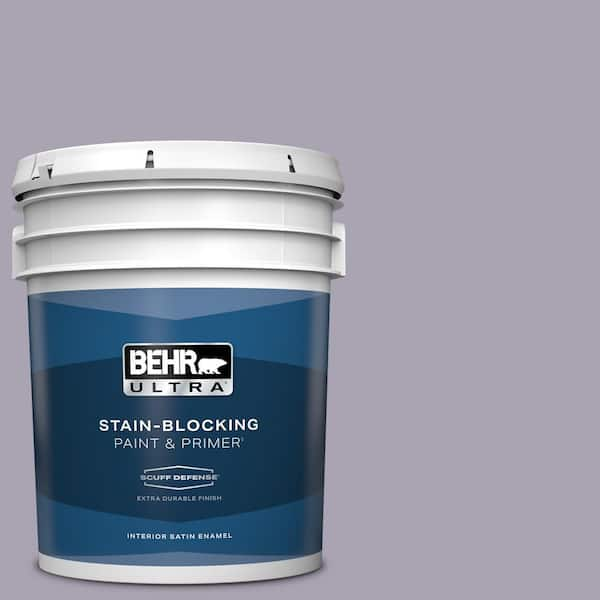 BEHR ULTRA 5 gal. #N560-3 Luxe Lilac Extra Durable Satin Enamel Interior Paint & Primer