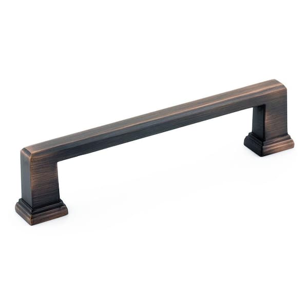 Richelieu Hardware Mirabel Collection 5 1/16 in. (128 mm) Brushed Oil-Rubbed Bronze Transitional Cabinet Bar Pull